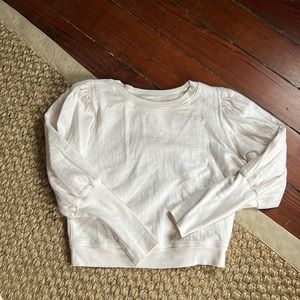 Apiece apart puffed balloon bishop sleeve top small cream ivory